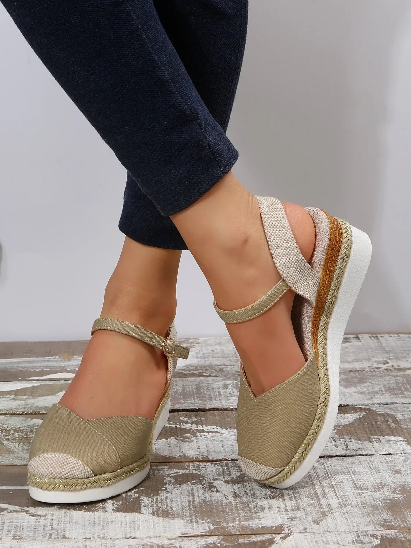 Closed Toe Wedge Sandals