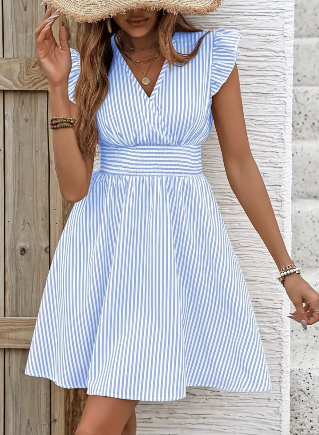 Emily | Elegant Striped Dress