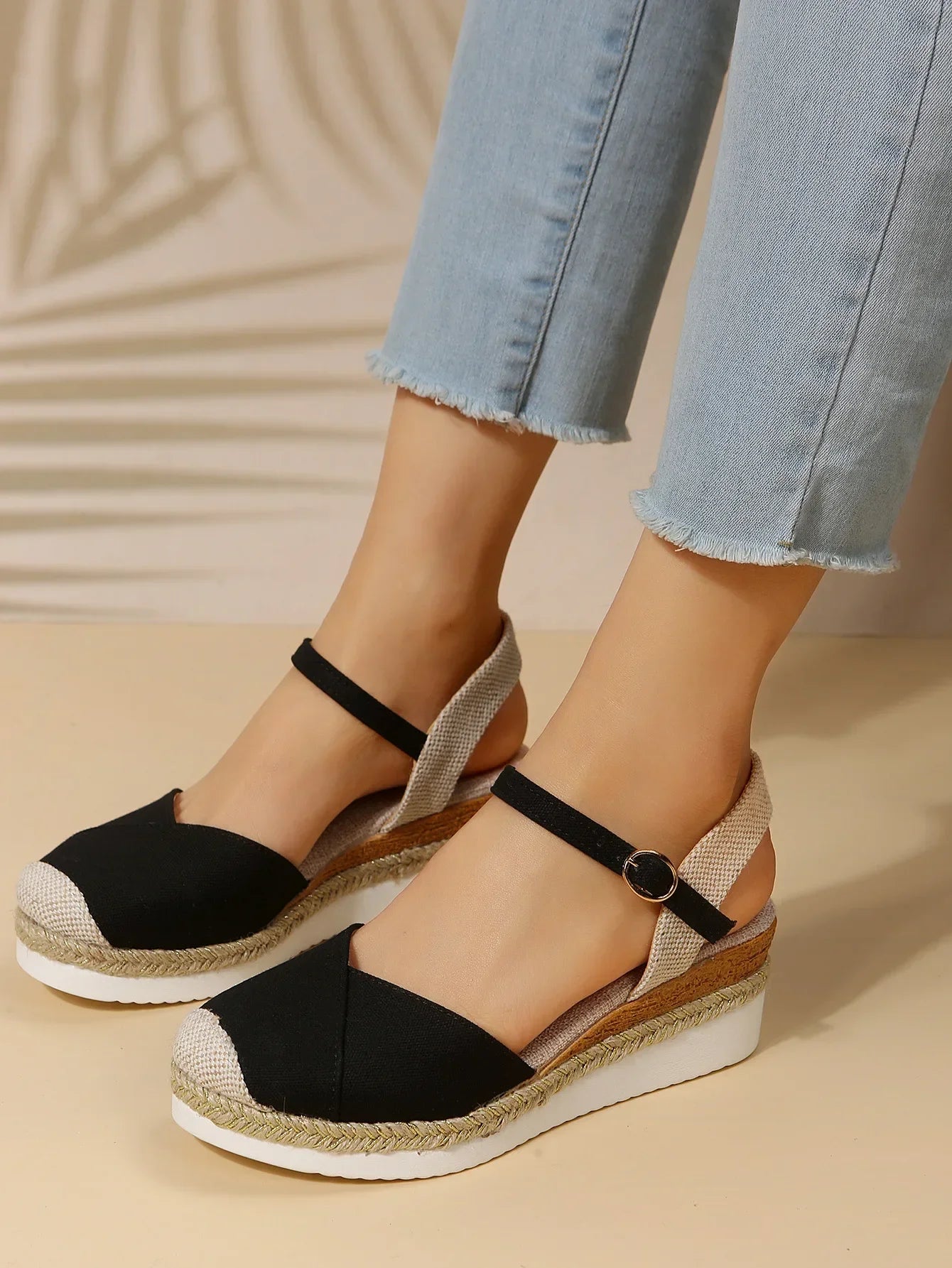 Closed Toe Wedge Sandals