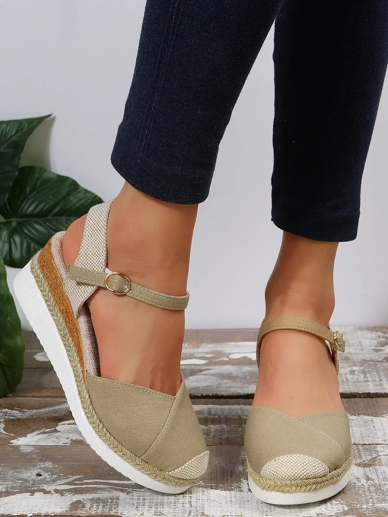 Closed Toe Wedge Sandals