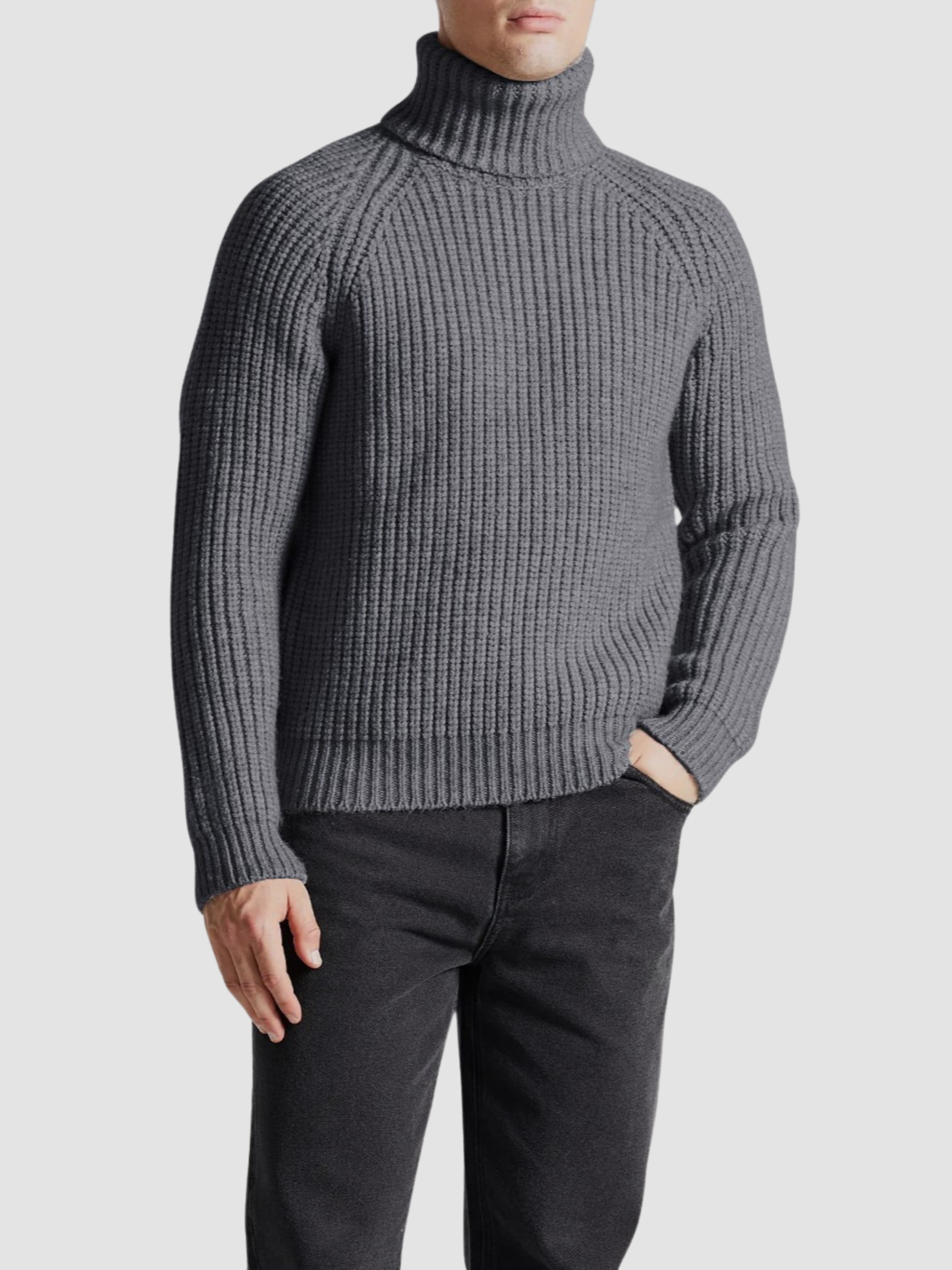 Santoni Turtleneck Jumper Gray