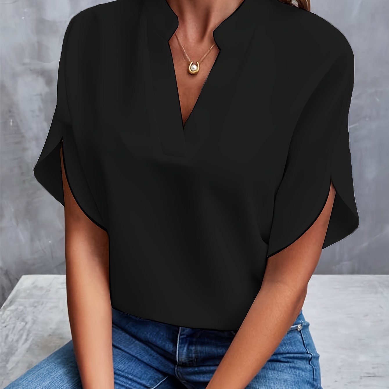 Flared Sleeve Blouse