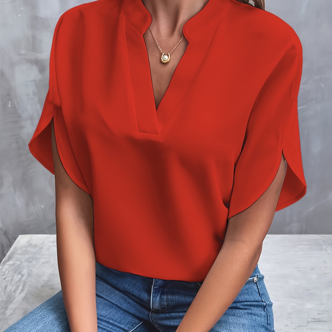 Flared Sleeve Blouse