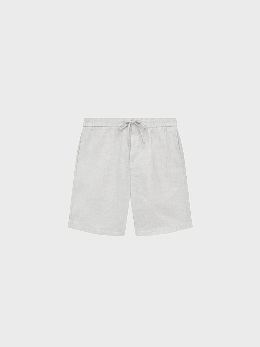 Capri Linen Shorts White