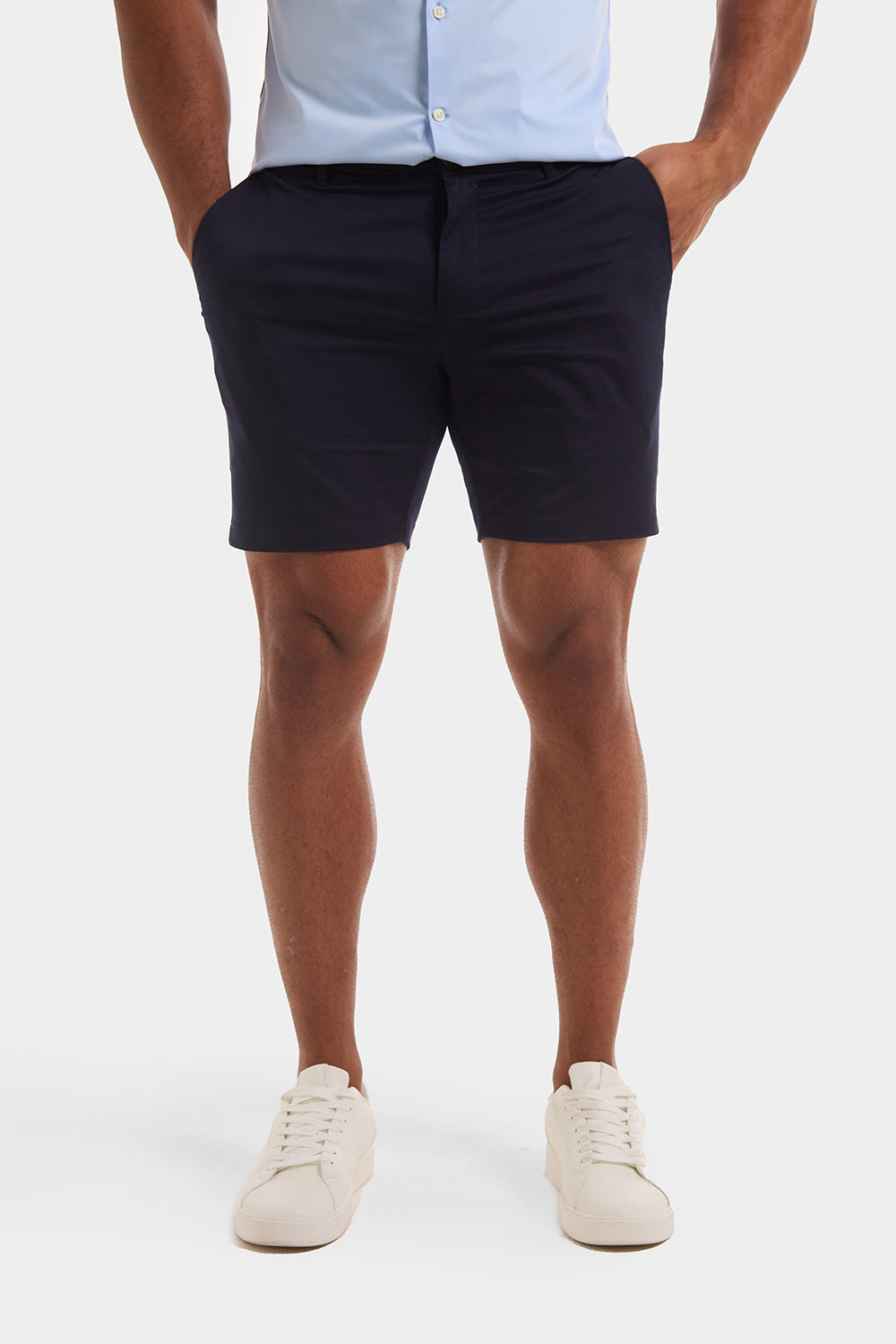 Hercules Muscle-Fit Chino Shorts Navy