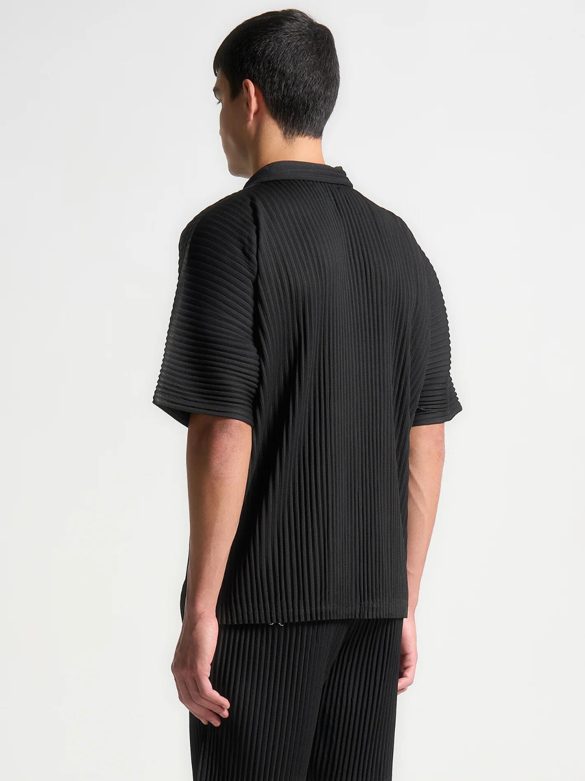 Santorini Pleated Shirt Black