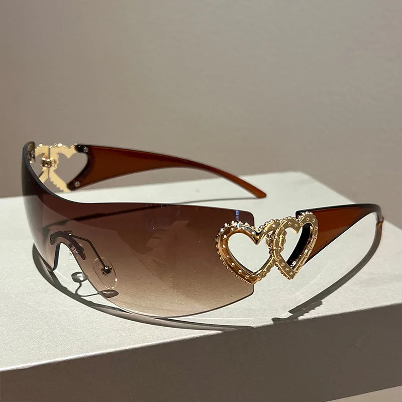 Heart Rhinestone Sunglasses