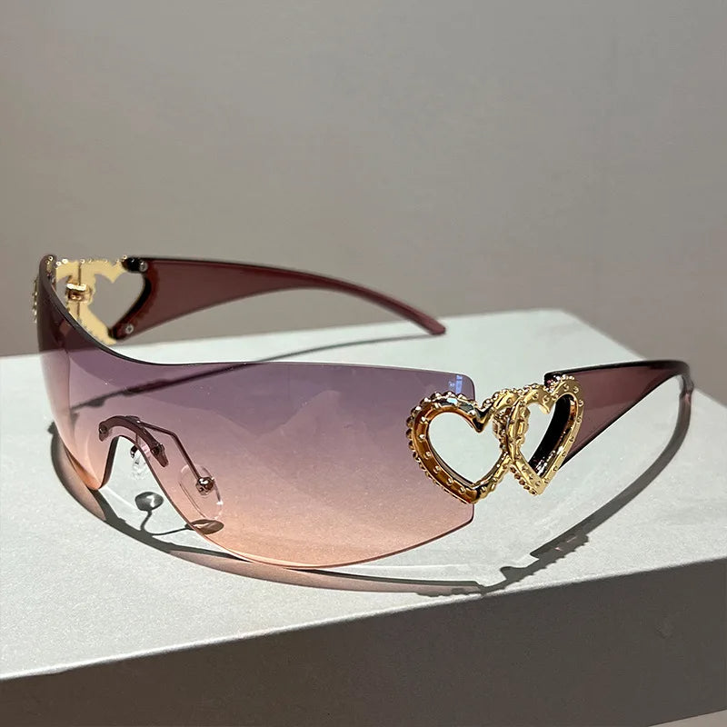 Heart Rhinestone Sunglasses