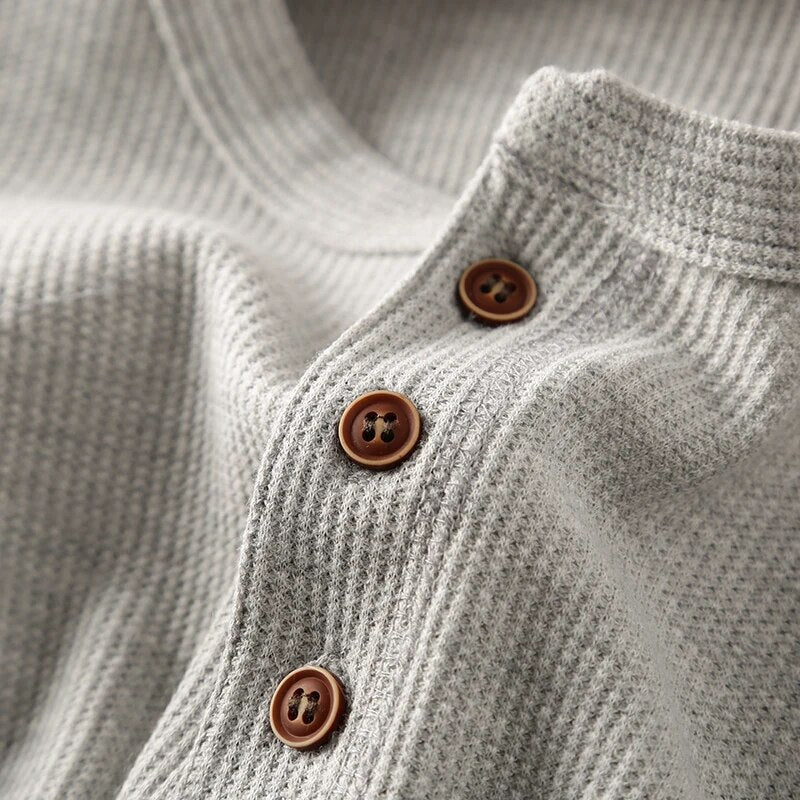 Hype Waffle Knit Henley T-Shirt