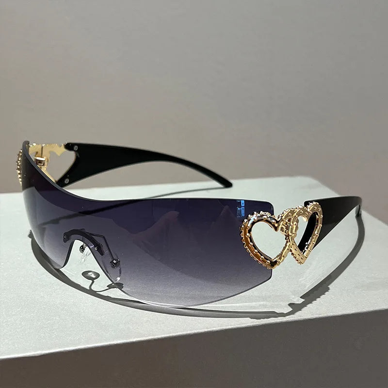 Heart Rhinestone Sunglasses