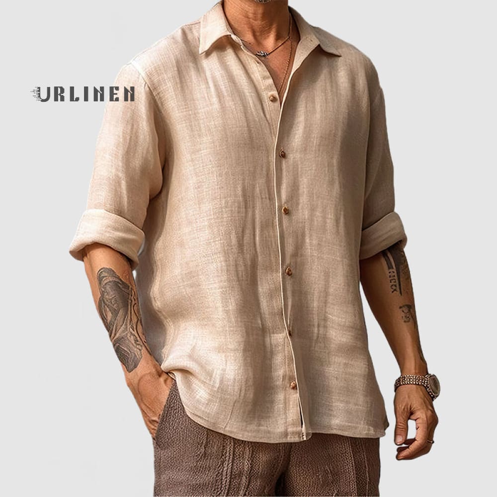 Casual Beach Seaside Cotton-Linen Shirt