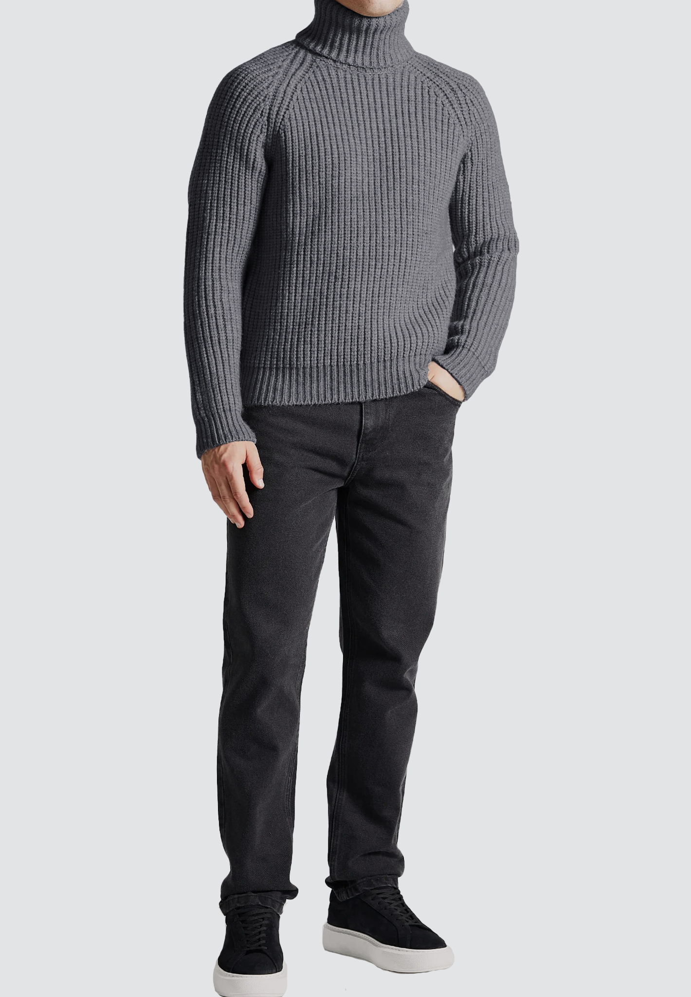 Santoni Turtleneck Jumper Gray