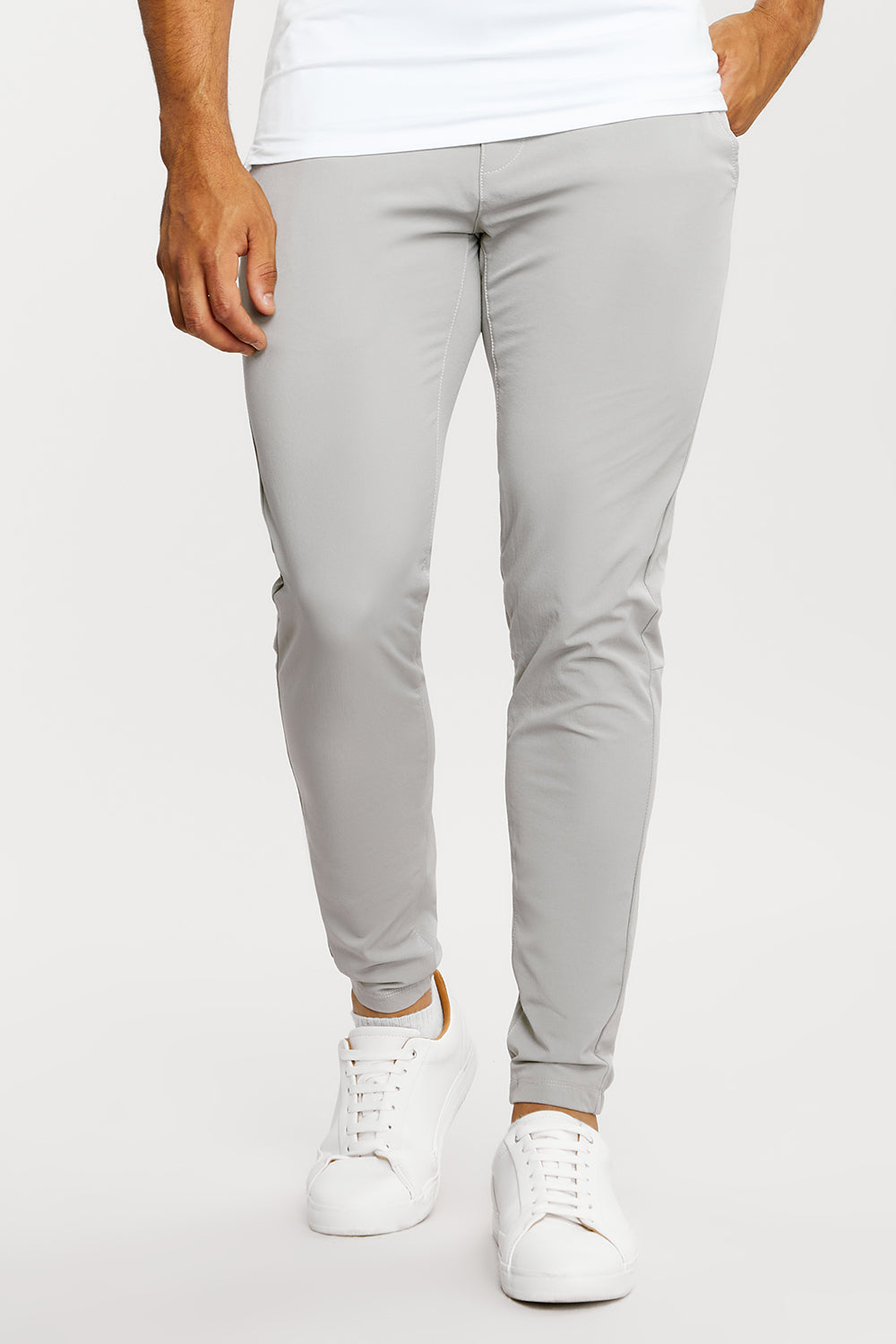 Stretch-Fit Tech Pants Dove Grey