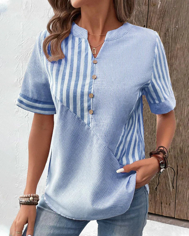 Comfort-Fit Cotton Blouse