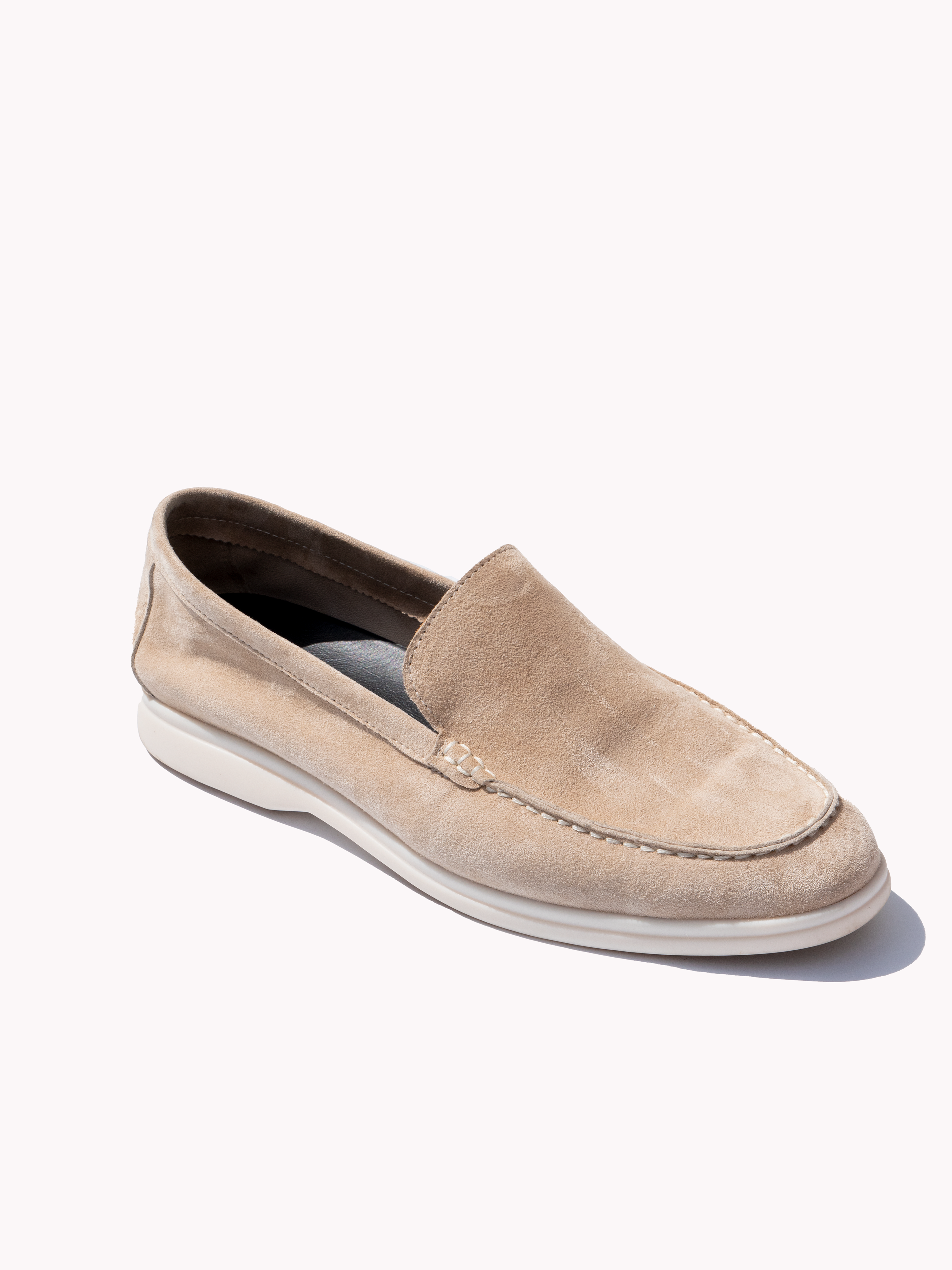 Marina Suede Loafers Beige