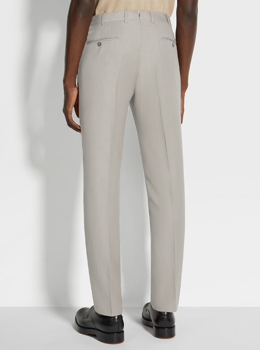 Adria Linen Trousers Light Khaki