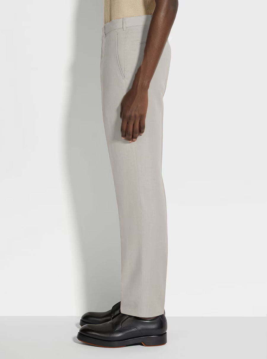 Adria Linen Trousers Light Khaki