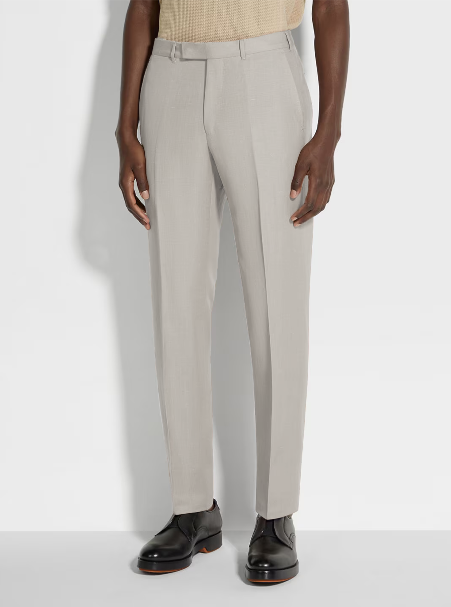 Adria Linen Trousers Light Khaki